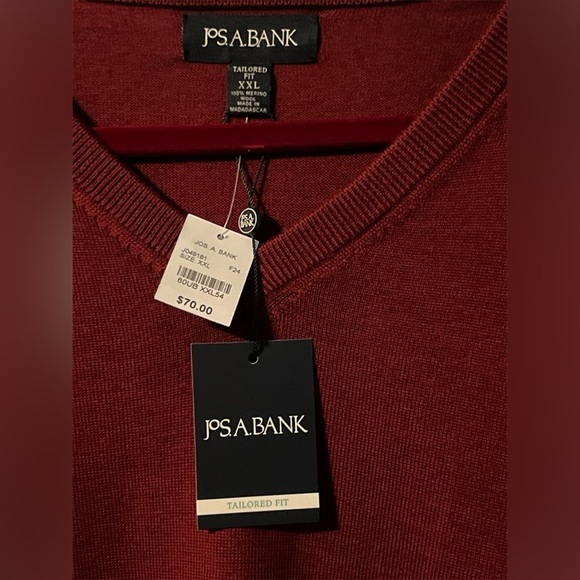 🆕 Jos. A. Bank Burgundy Sweater-Size XXL - Picture 4 of 4